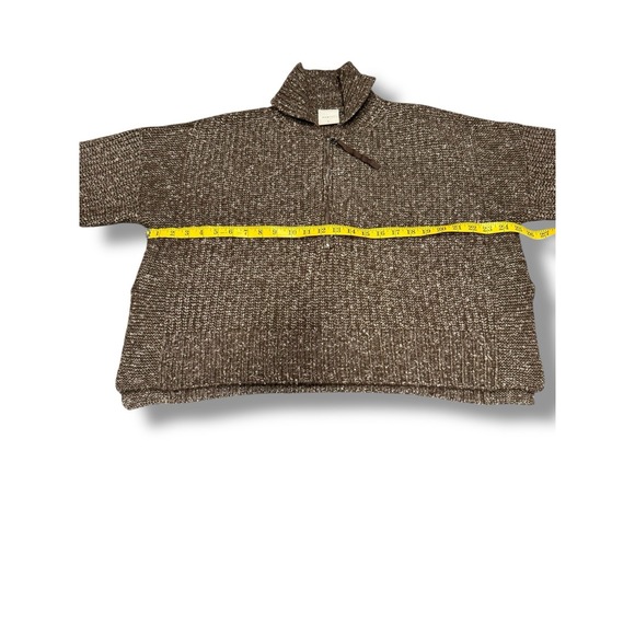 Varley Womens Amelia Half Zip Knit Pullover Sweater Small Brown Coffee Bean Boxy - Picture 2 of 10